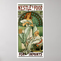 Alphonse Mucha Nestle's Food for Infants Poster