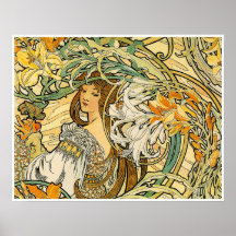Alphonse Mucha Poster:  Language of Flowers
