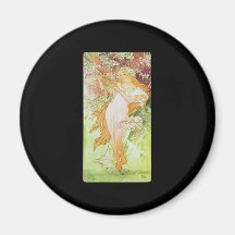 Alphonse Mucha Printemps Spring Refrigerator Magnets