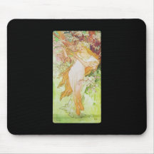 Alphonse Mucha Printemps Spring Mouse Pads