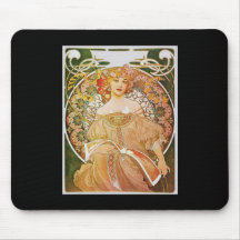 Alphonse Mucha Reverie Daydream Mousepads