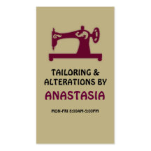 Alteration, Clothing, Tailor, Seamstress Vintage Business Cards