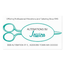 Alterations, Tailoring, Seamstress, Tailor Business Card