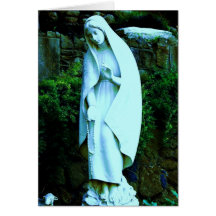 Altered Blue Virgin Mary Greeting Card