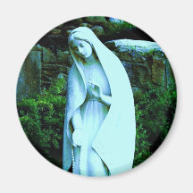 Altered Blue Virgin Mary Refrigerator Magnets