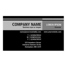 Alternate Tones - Black Business Card Template