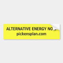ALTERNATIVE ENERGY NOW BUMPER STICKER