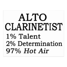 Alto Clarinet Hot Air Postcards