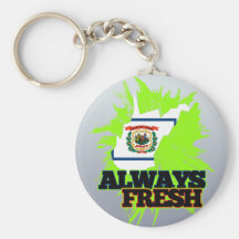 Always Fresh West Virginia Keychains