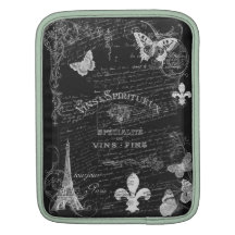 Always Paris Wine Collage Sleeve For iPads