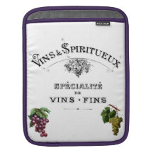 Always Paris Wine  Grapes Collage iPad Sleeves