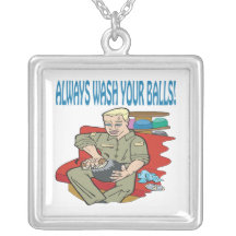 Always Wash Your Balls Necklace