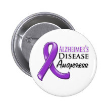 Alzheimer’s Disease Awareness Ribbon Buttons