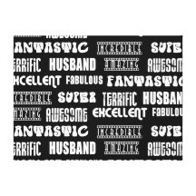 Amazing Awesome Excellent Fabulous... Husband Stretched Canvas Print