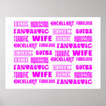Amazing Awesome Excellent Fabulous... Wife Posters