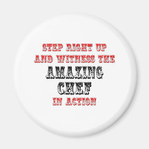 Amazing Chef In Action Fridge Magnet