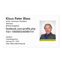 Amazon.de, Klaus Peter Blass, Koeln, Nordrhein-... Visitenkarten Vorlagen
