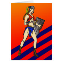 Amazon Women Soldiers Greeting Card