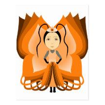 Amber Butterfly Princess Post Card