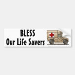 "Ambulance Military Hummer, Our Life Save... Bumpe Bumper Sticker