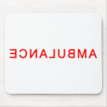 Ambulance Text Backwards Mousepad