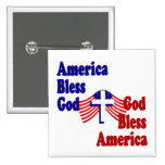 America Bless God...God Bless America Buttons