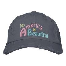 America is Beautiful, America's Song, Obama Embroidered Hat