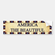 America the Beautiful Bumper Sticker