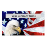 American Bald Eagle and Flag Business cards