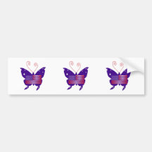 American Diva Butterfly Bumper Stickers