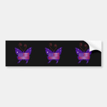 American Diva Butterfly Bumper Stickers