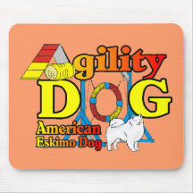 American Eskimo Dog Agility Gifts Mousemat