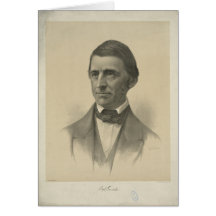 American Essayist Ralph Waldo Emerson Portrait Greeting Card