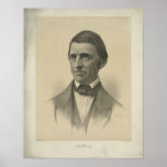 American Essayist Ralph Waldo Emerson Portrait Print