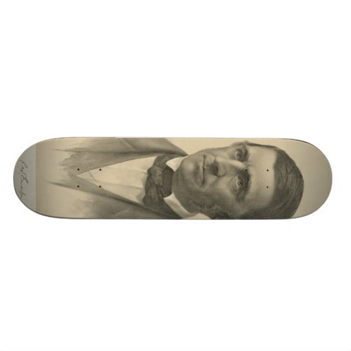 American Essayist Ralph Waldo Emerson Portrait Custom Skate Board