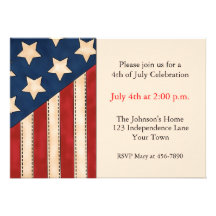American Flag Invitation