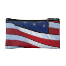 American Flag Makeup Bags