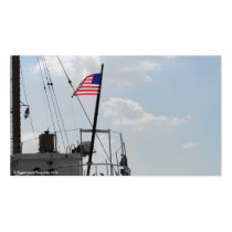 American Flag on Boat business cards