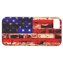 American Flag on old brick wall iPhone 5 Cover