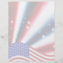 american flag pride sparkle burst custom flyer
