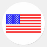 AMERICAN FLAG ROUND STICKERS
