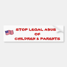 AMERICAN FLAG- STOP LEGAL ABUSE OFCHILDREN... BUMPER STICKERS