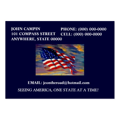 AMERICAN FLAG WAVING IN THE CLOUDS BUSINESS CARDS