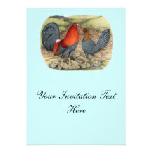 American Game Blue Reds Personalized Invite