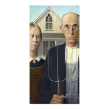 American Gothic by Grant DeVolson Wood Custom Photo Card