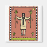 American Indian Woman Refrigerator Magnets