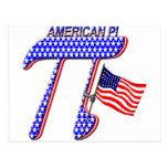 AMERICAN PI (PIE) - MATH HUMOR POSTCARD