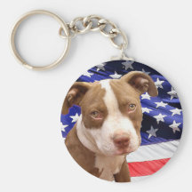 American Pitbull puppy Keychains