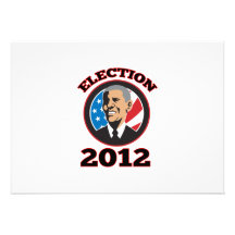 American President Barack Obama 2012 Custom Announcements