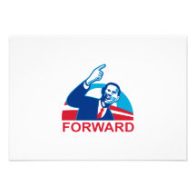 American President Barack Obama pointing forward Custom Invitation